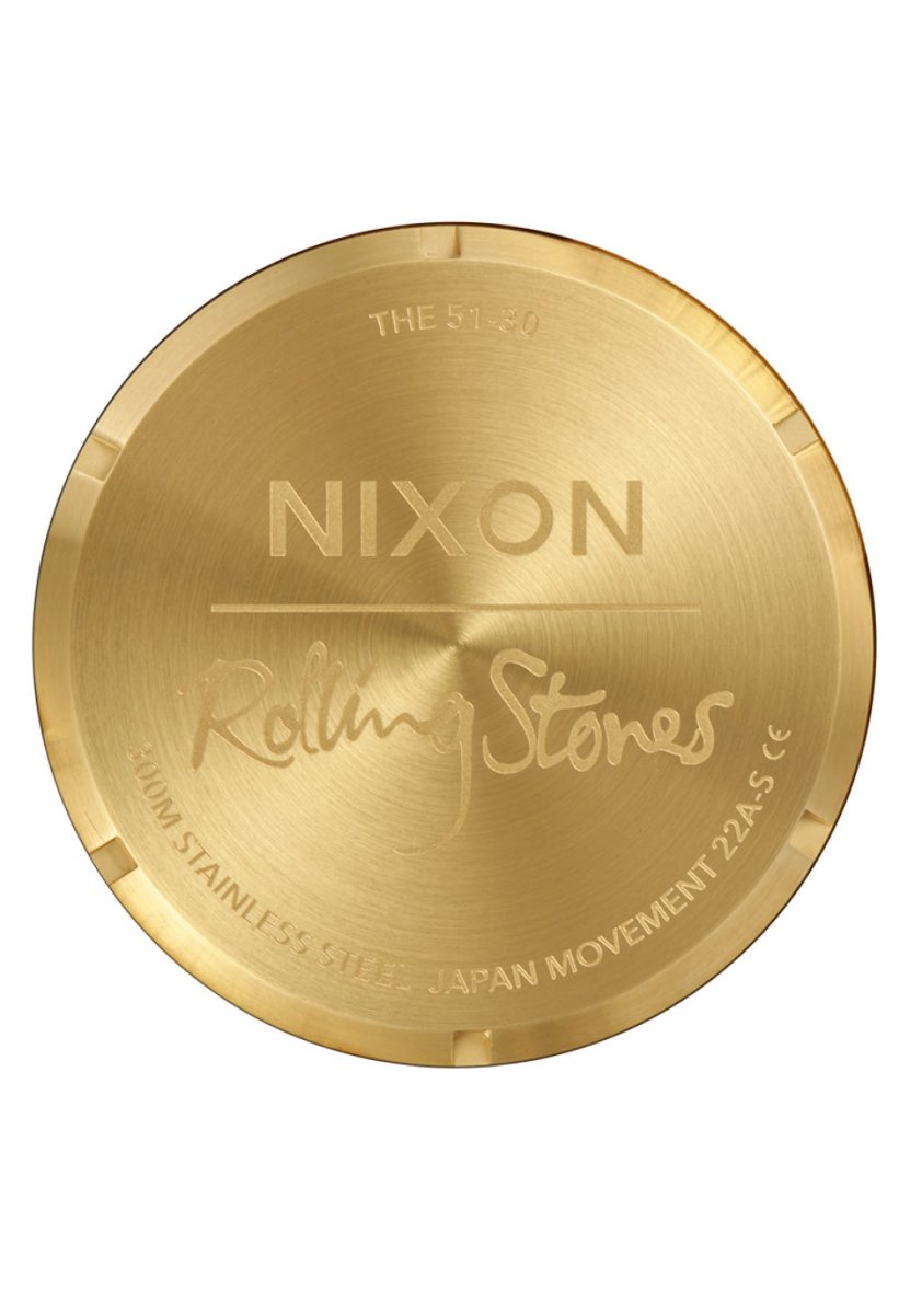 NIXON Rolling Stones 51-30 Gold/Black Men's Watch - A1355513-00 | Time Watch Specialists