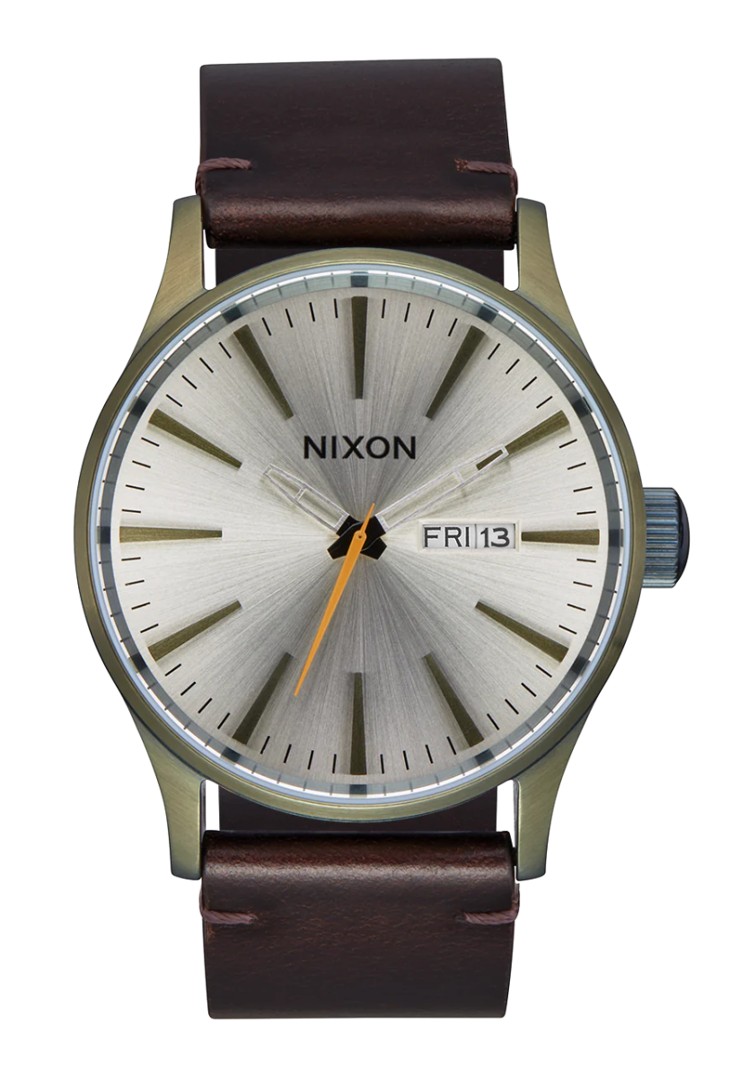 Buy Nixon Sentry Leather Strap Men s Watch A1055093 00 Time Watch Specialists