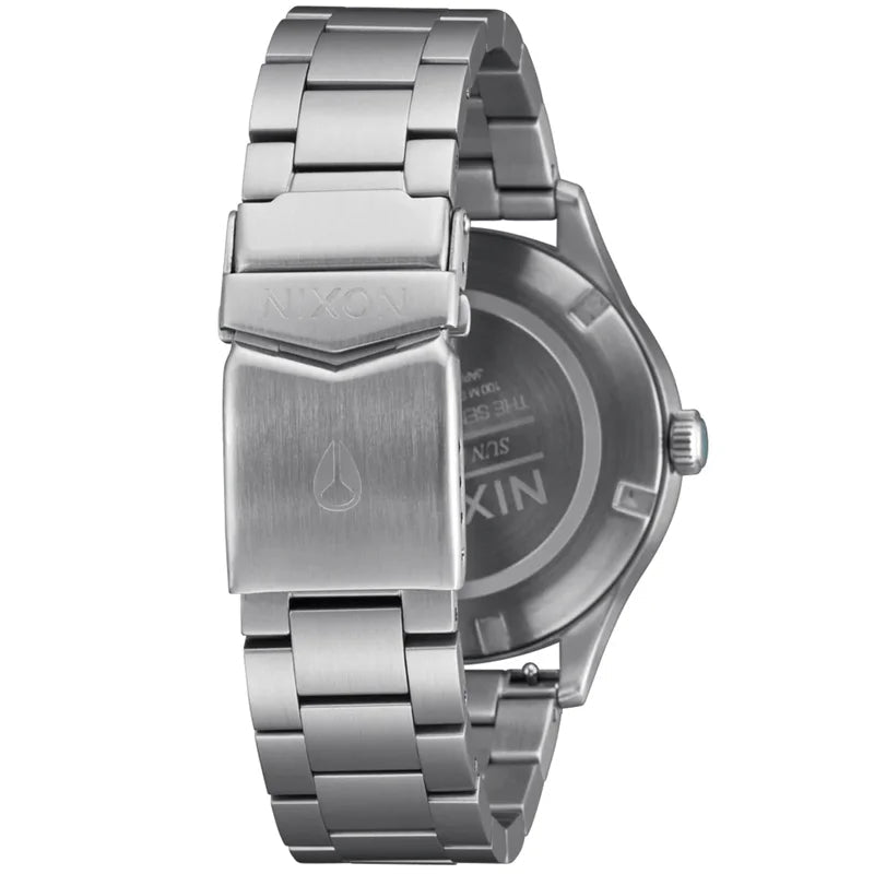 Nixon Sentry Solar Stainless Steel Silver Men's Watch | A13465165-00 | Time Watch Specialists