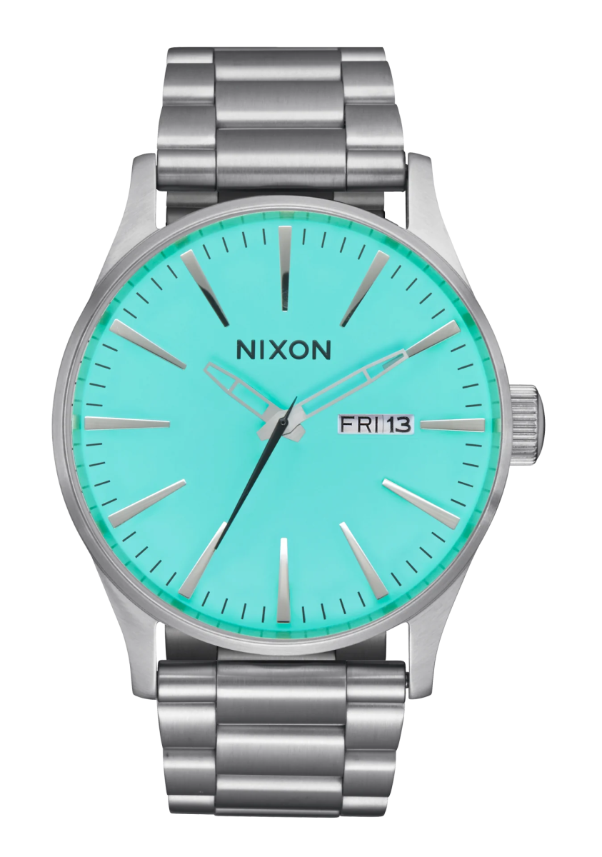 Nixon Sentry Stainless Steel Turquoise Dial Unisex Watch | A3562084-00 | Time Watch Specialists