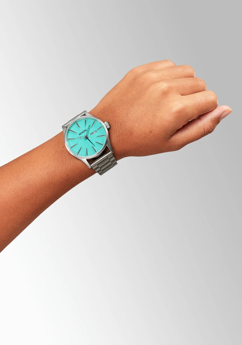 Nixon Sentry Stainless Steel Turquoise Dial Unisex Watch | A3562084-00 | Time Watch Specialists