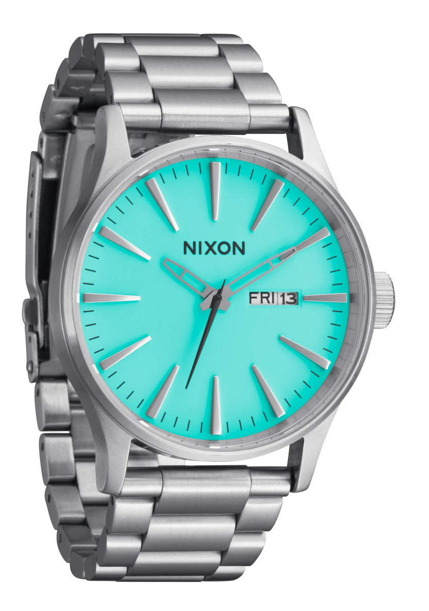 Nixon Sentry Stainless Steel Turquoise Dial Unisex Watch | A3562084-00 | Time Watch Specialists