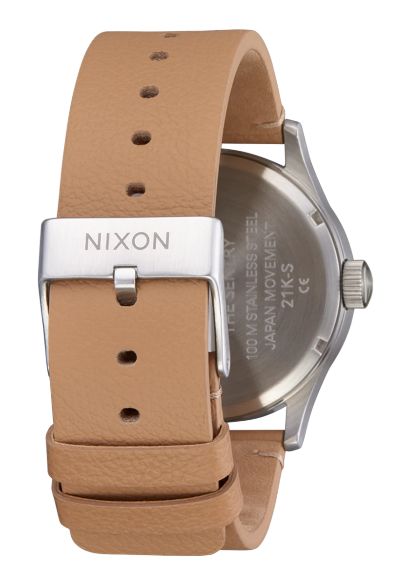 Nixon Sentry Tan Leather Unisex Watch | A1055095-00 | Time Watch Specialists