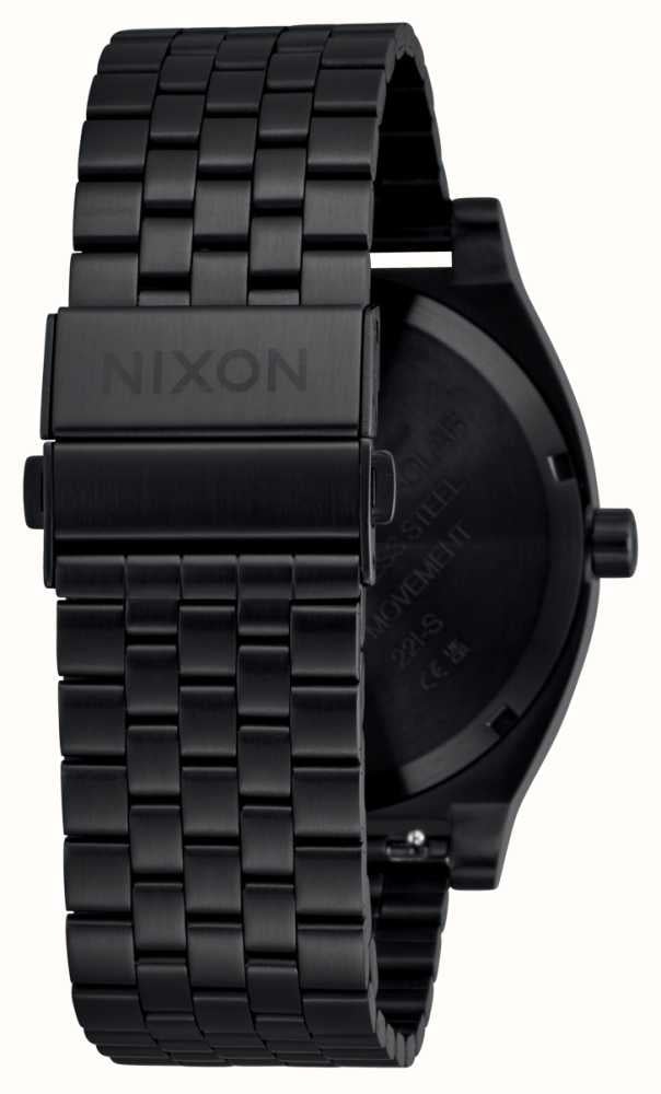 Nixon Time Teller Solar Black Dial / Black Stainless Steel Unisex Watch| A1369756-00 | Time Watch Specialists