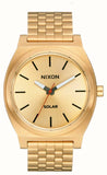 Nixon Time Teller Solar Gold Dial Stainless Steel Bracelet Unisex Watch | A1369510-00 | Time Watch Specialists