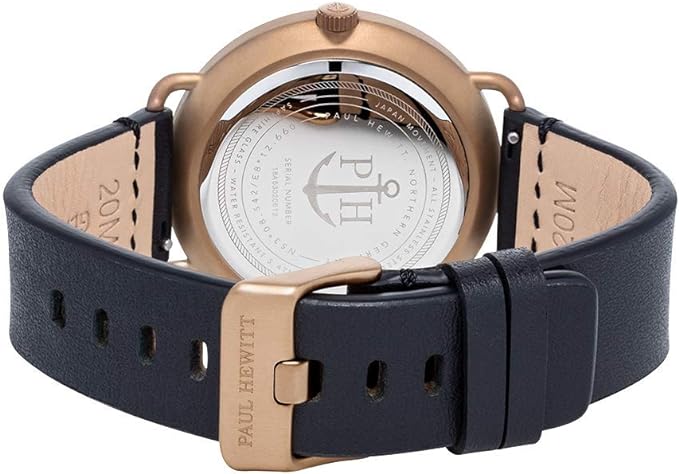 Paul Hewitt Black Leather Stainless Steel Men's Watch | PH-BW-BRBR-BS-6 | Time Watch Specialists