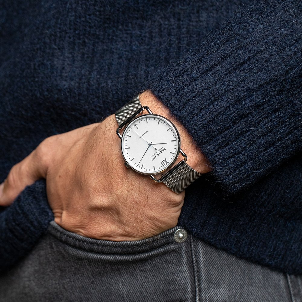 Paul Hewitt Sailor Silver White Men's Watch | PH-W-0324 | Time Watch Specialists