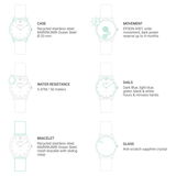 Paul Hewitt Sailor Silver White Mesh Women's Watch | PH-W-0318 | Time Watch Specialists