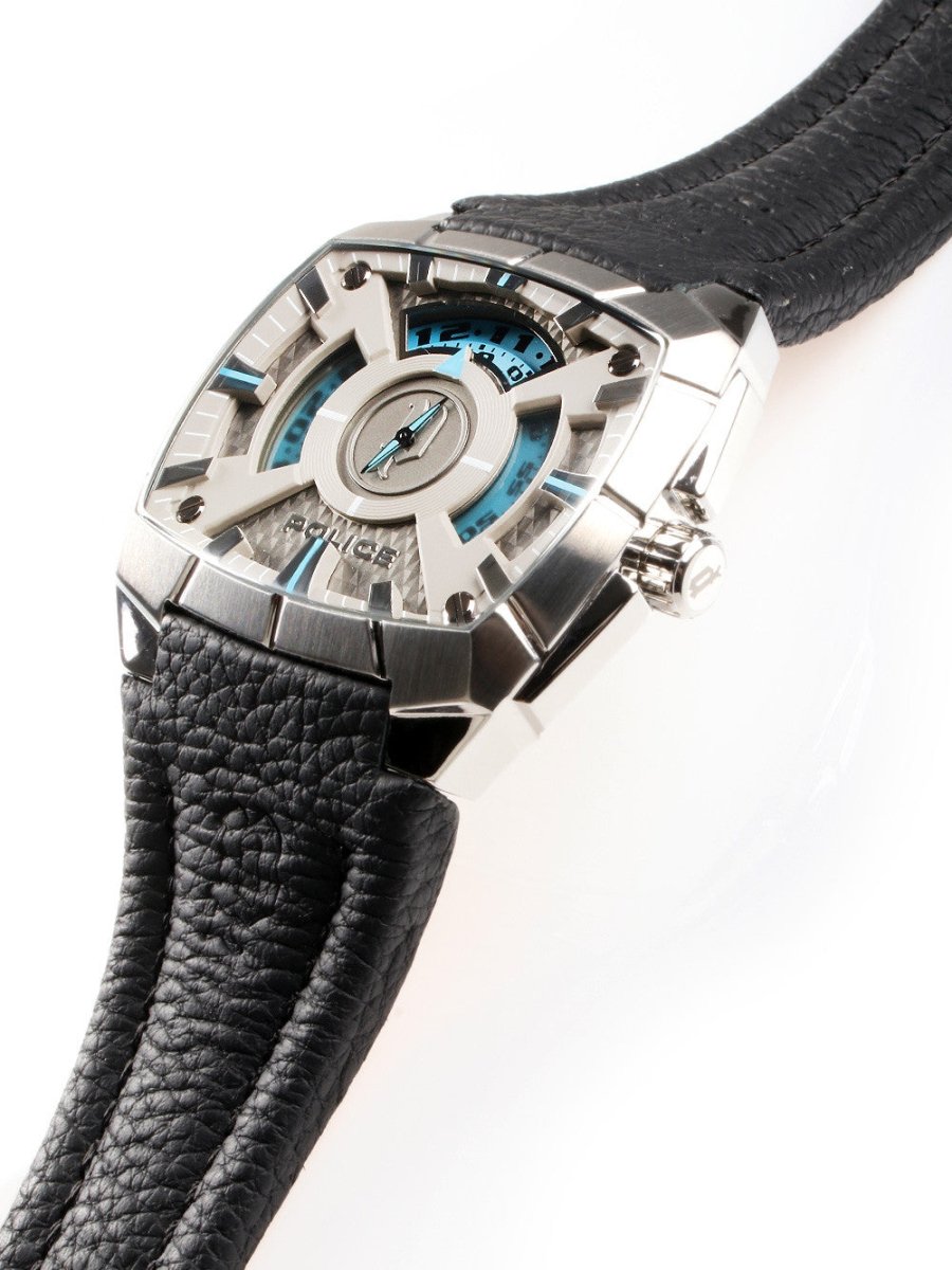 Police Black Leather Men's Watch - PL14796JS61 | Time Watch Specialists