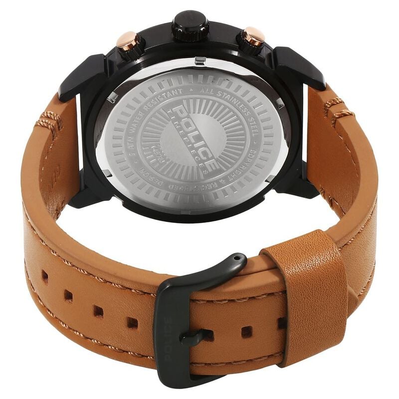 Police Brown Leather Chronograph Men's Watch | PL14378JSB11 | Time Watch Specialists