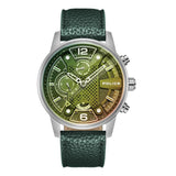 Police Lanshu Green Leather Strap Men's Watch | PEWJF2203307 | Time Watch Specialists
