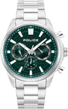 Police Rangy Chronograph With Green Dial & Silver Bracelet Men's Watch | PEWJK0021002 | Time Watch Specialists