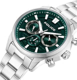 Police Rangy Chronograph With Green Dial & Silver Bracelet Men's Watch | PEWJK0021002 | Time Watch Specialists