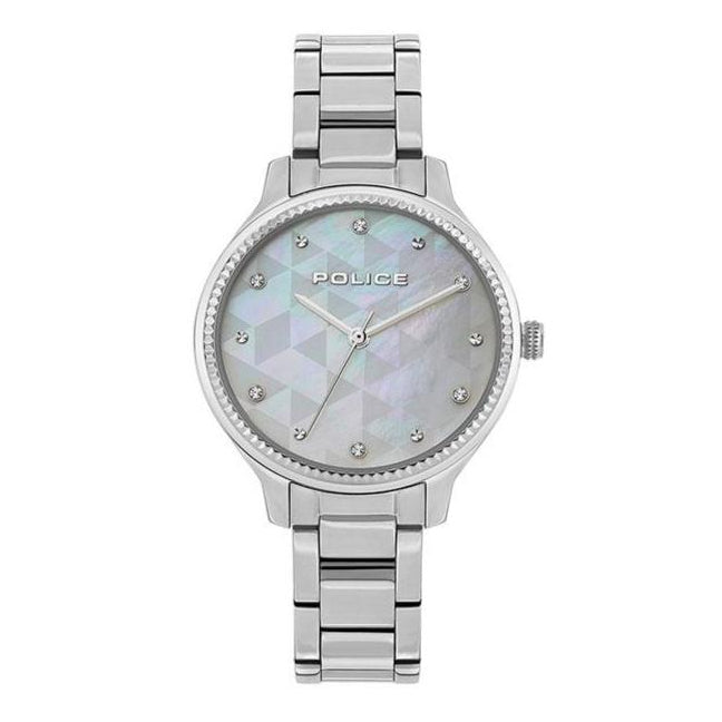 Police Tropea Mother of Pearl Silver Stainless Steel 34mm Women's Watch | PL15695BS28M | TIME Watches