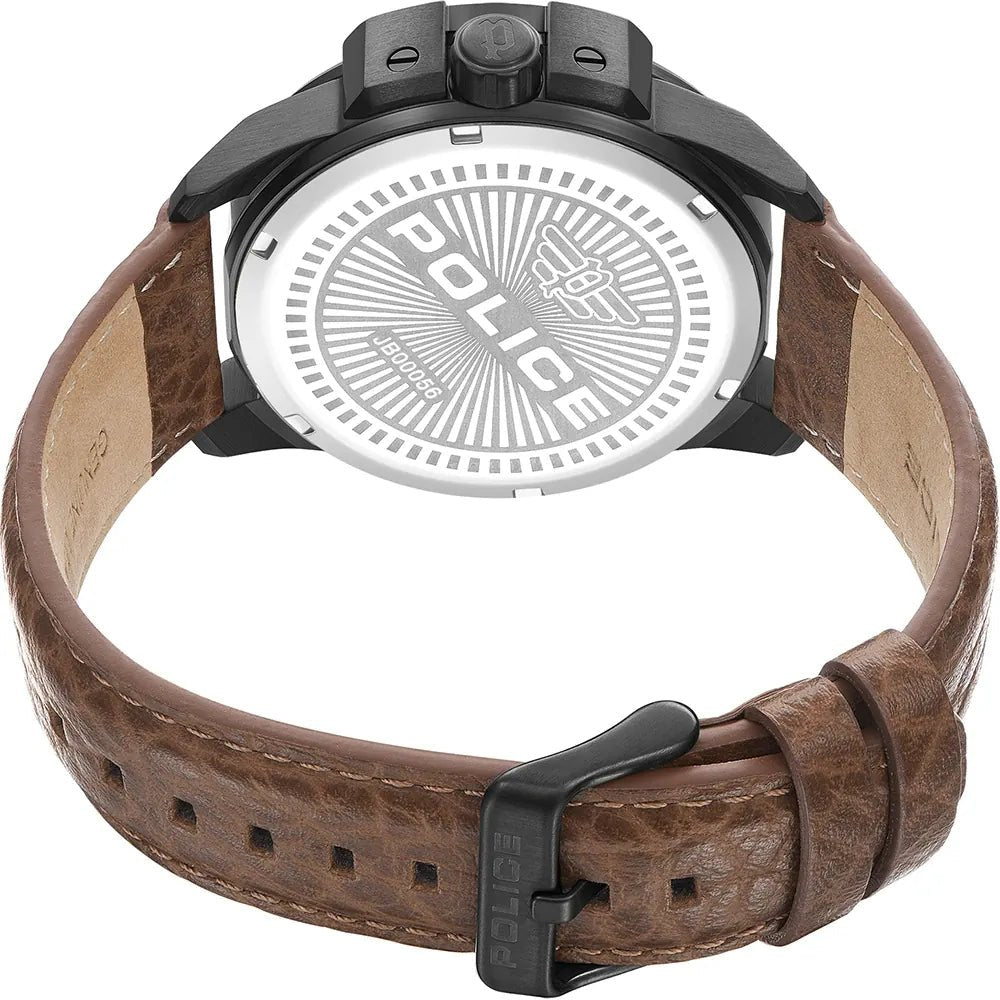 Police Underlined Tan Leather Men's Watch | PEWJB0005602 | Time Watch Specialists