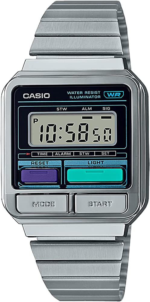 Casio Retro WR Unisex Watch | A120WE - 1ADF | TIME Watches