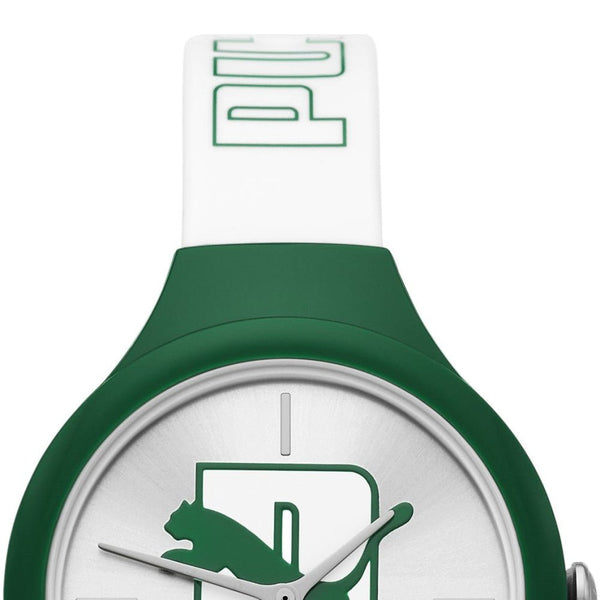 Puma Contour Three-Hand Green and White Polyurethane Men's Watch | P1078