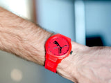Puma Men's Reset Red Round Polyurethane Watch - P5003 | Time Watch Specialists