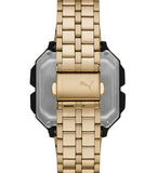 PUMA Remix LCD Gold-Tone Stainless Steel Women's Watch - P5052 | Time Watch Specialists
