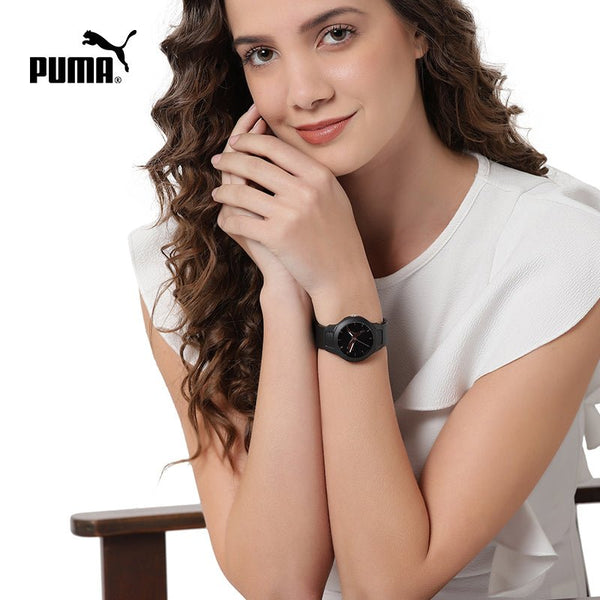 Puma Reset Black Round Polyurethane Women's Watch | P1006