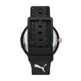 PUMA Reset V1 Three-Hand Reversible Black and White Knit Women's Watch - P1040 | Time Watch Specialists