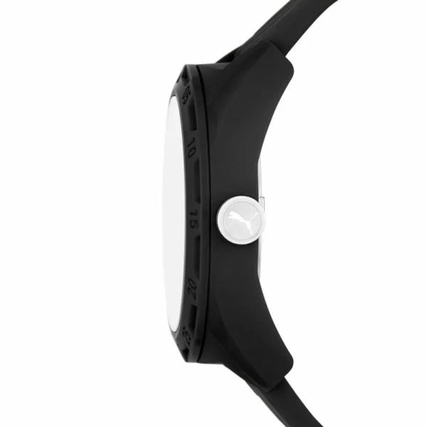 PUMA Street Three-Hand Black Silicone Unisex watch | P5088