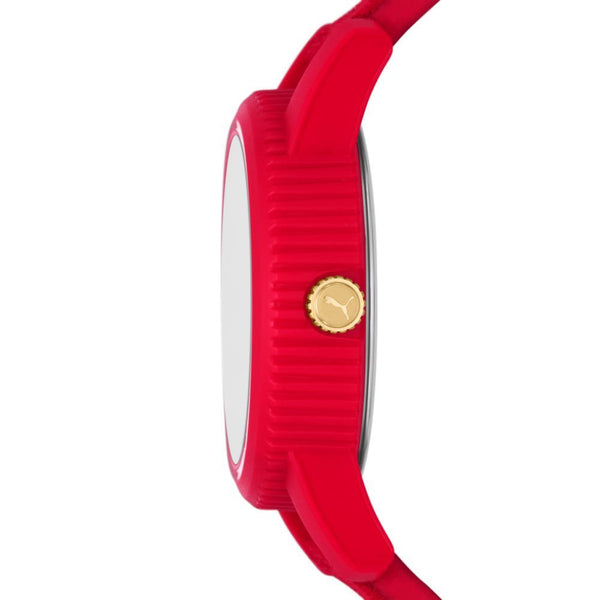 PUMA Ultrafresh Three-Hand Red Castor Oil Woman's Watch | P1076