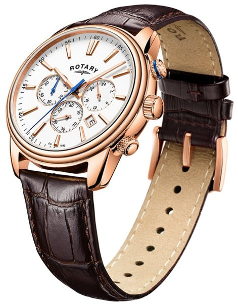Rotary Monaco Chronograph Brown Leather Men's Watch | GS05084/06