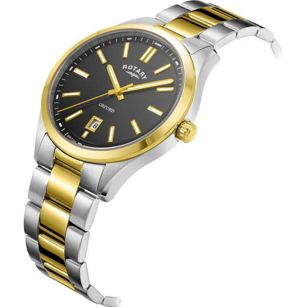 Rotary Oxford Sapphire Glass Two Tone Stainless Steel Men's Watch | GB05521/04