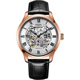 Rotary Rose Gold plated Skeleton watch Mens Watch | Time Watch Specialists