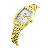 Rotary Ultra Slim Tonneau Gold Bracelet Women's Dress Watch | LB08018/06 | Time Watch Specialists