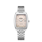 Rotary Ultra Slim Tonneau Silver Bracelet Women's Dress Watch | LB08015/90 | Time Watch Specialists