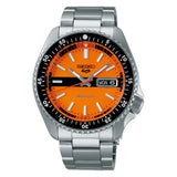 Seiko 5 Orange Dial Silver Stainless Steel Strap Men's Watch | SRPK11K1 | Time Watch Specialists