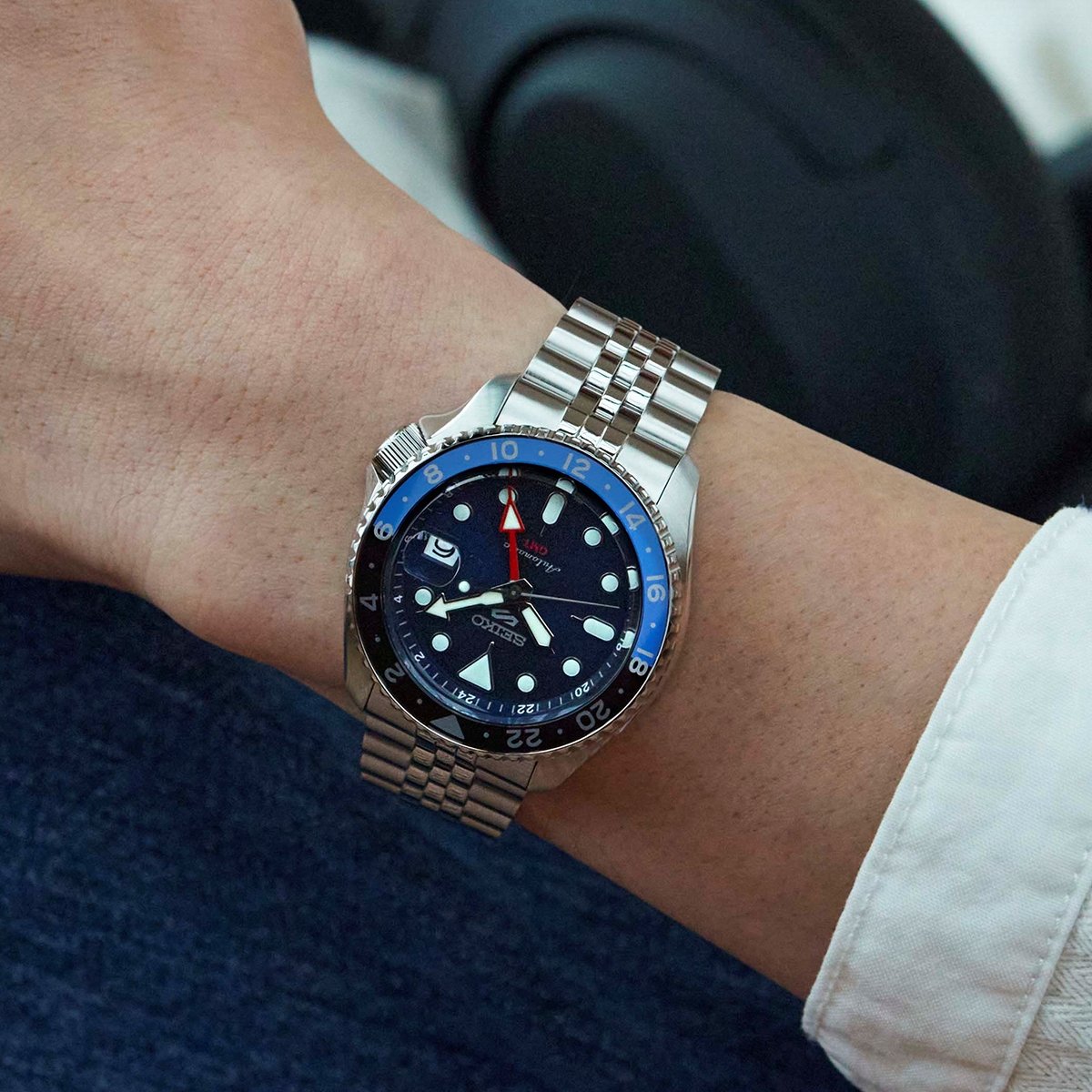 Seiko 5 Sports ‘Blueberry’ GMT SKX Re - Interpretation Men's Watch | SSK003K1 | TIME Watches