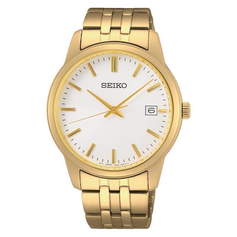 SEIKO Gold Stainless Steel Men's Dress Watch | SUR404P1 | TIME Watches