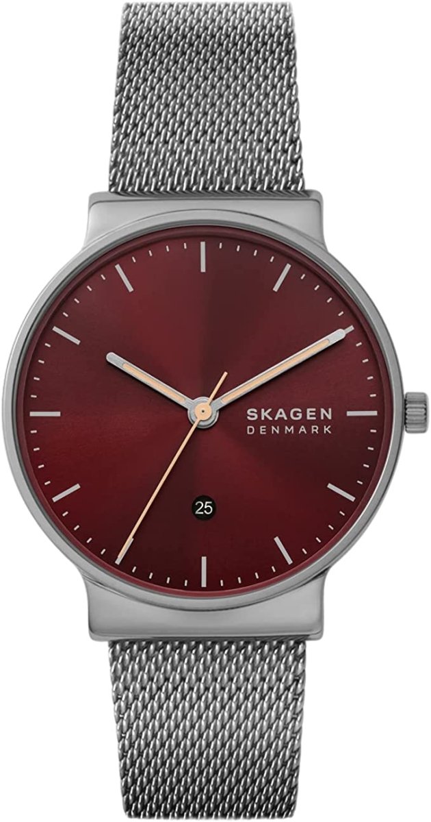 Skagen Ancher Three - hand Date Gray Stainless Steel Men's Watch | SKW6858 | TIME Watches