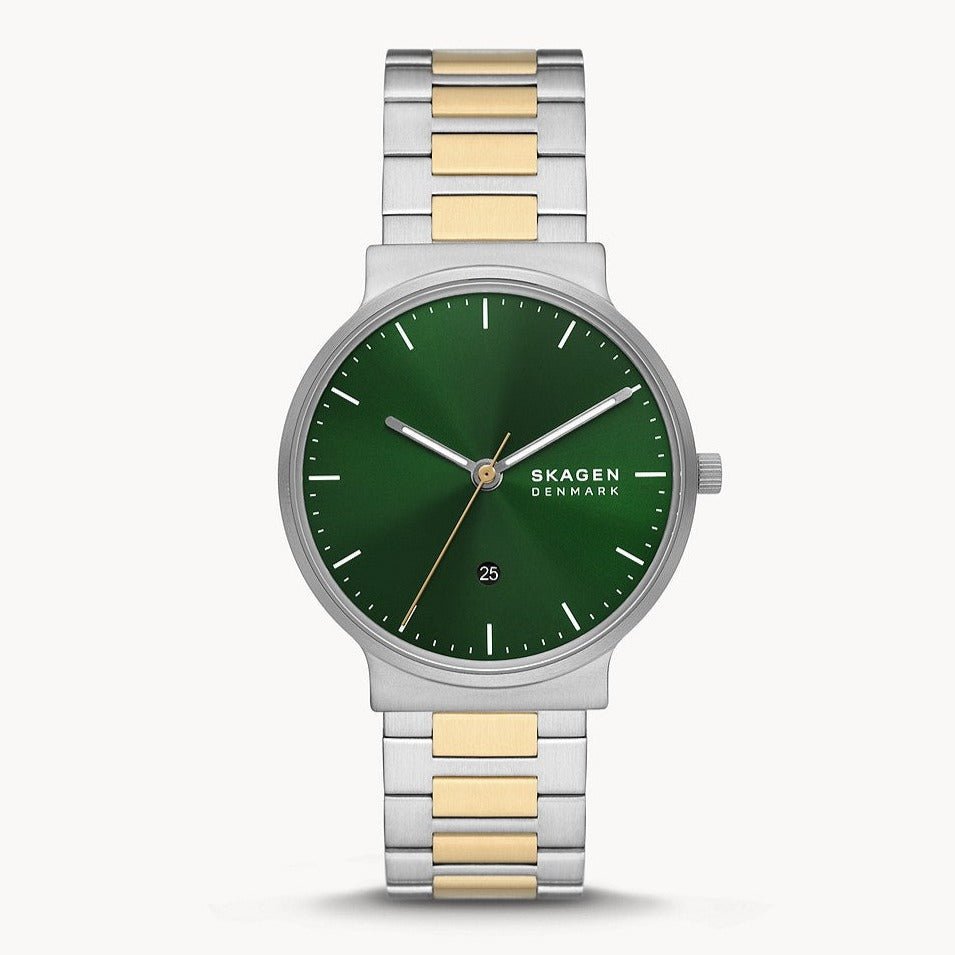 Skagen Ancher Three - Hand Date Two - Tone Stainless Steel Men's Watch | SKW6859 | TIME Watches