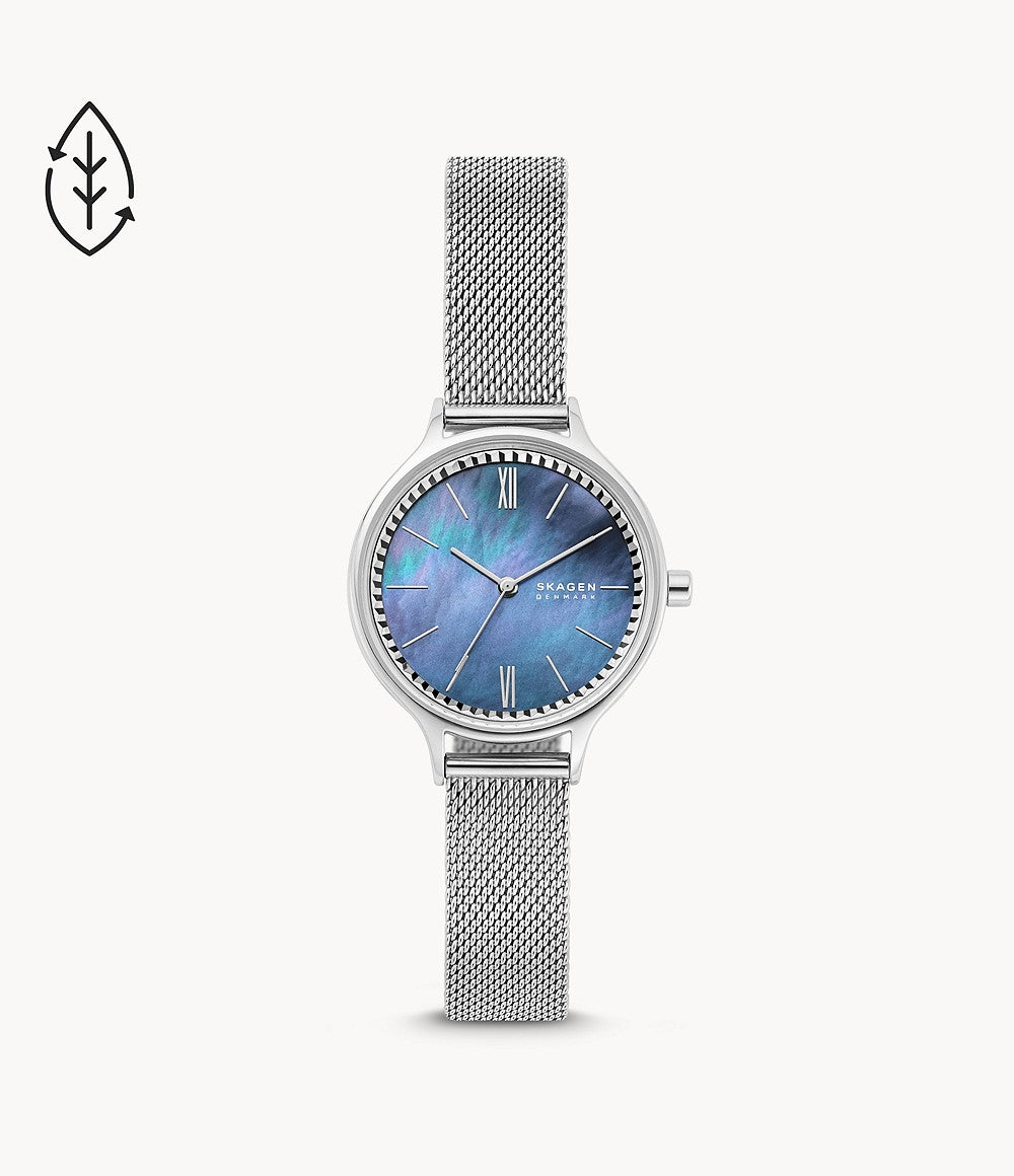 Skagen Anita Gold Round Stainless Steel Mesh Women's Watch | SKW2340 | TIME Watches