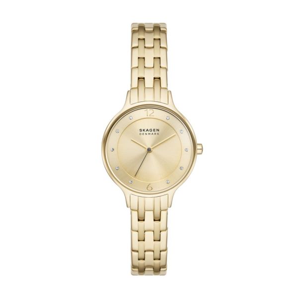 Skagen Anita Lille Three - Hand Gold Stainless Steel Woman's Watch | SKW3127 | TIME Watches