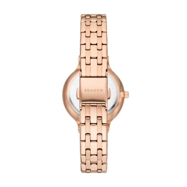 Skagen Anita Lille Three-Hand Rose Gold Stainless Steel Woman's Watch | SKW3128 | Time Watch Specialists