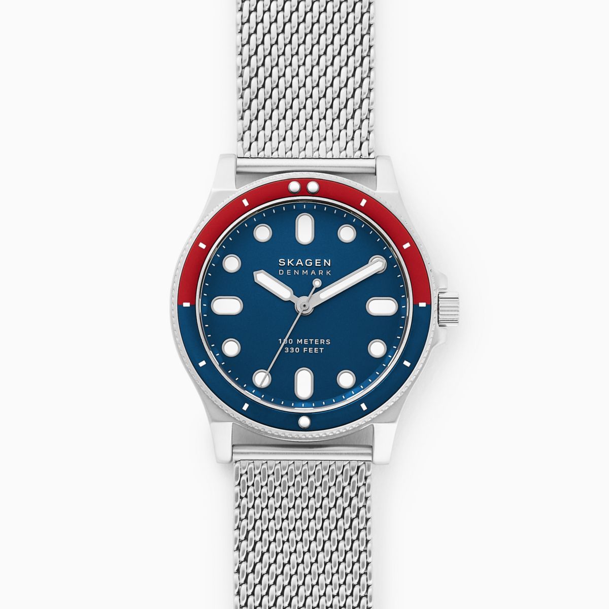 Skagen Fisk Silver Round Stainless Steel Mesh Men's Watch | SKW6668 | TIME Watches