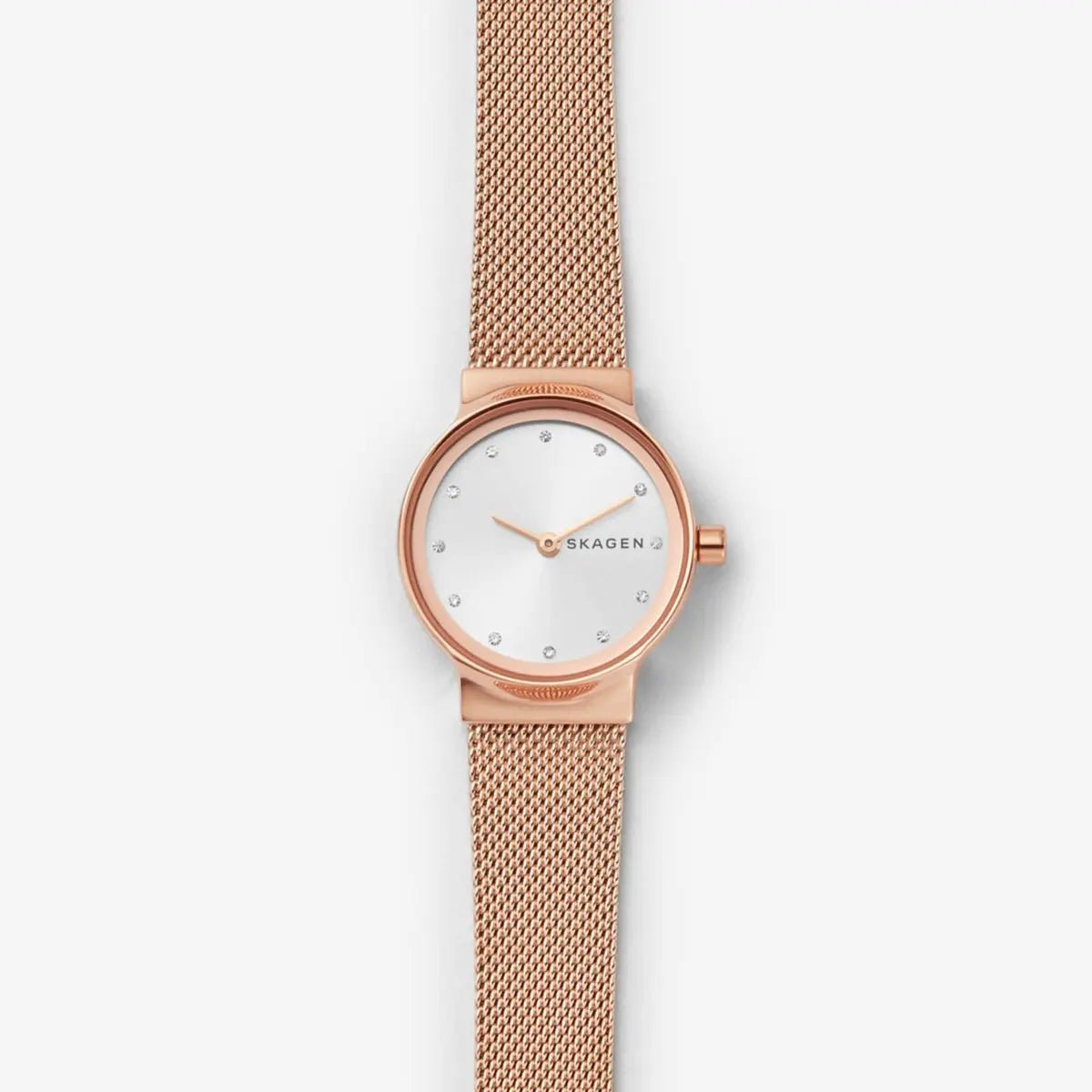 Skagen Freja Rose Gold Round Stainless Steel Mesh Women's Watch - SKW2665 | Time Watch Specialists