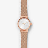 Skagen Freja Rose Gold Round Stainless Steel Mesh Women's Watch - SKW2665 | Time Watch Specialists