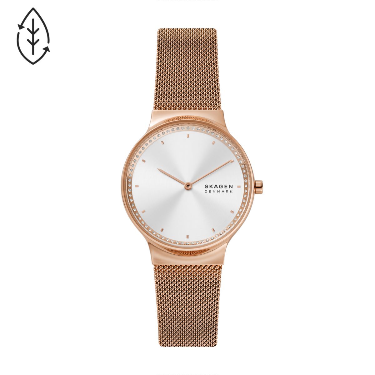 Skagen Freja Two - Hand Rose Gold - Tone Stainless Steel Mesh Watch | SKW3020 | TIME Watches