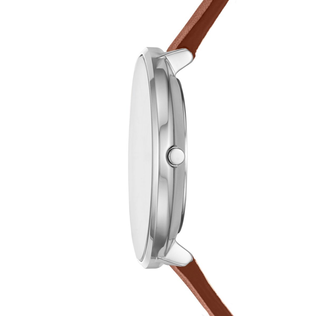 Skagen Gitte Two-Hand Medium Brown Leather Women's Watch - SKW3015 | Time Watch Specialists
