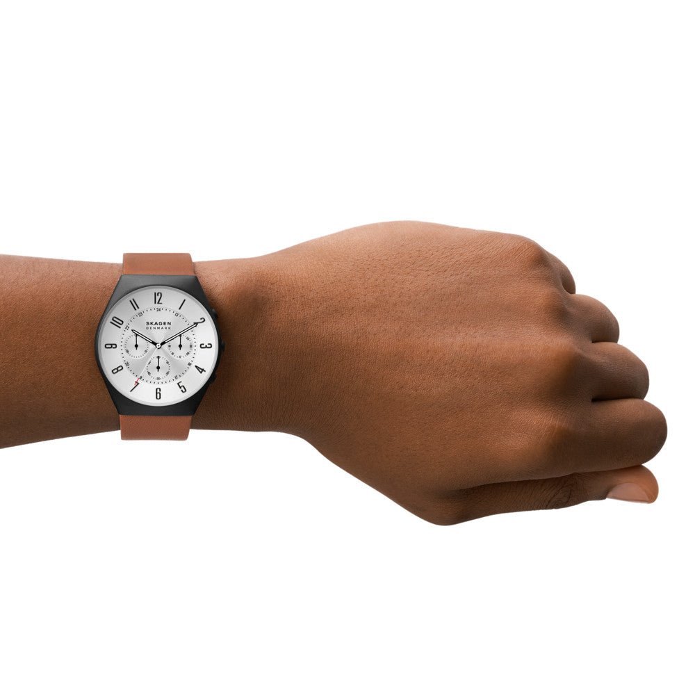 Skagen Grenen Chronograph Medium Brown Leather Men's Watch | SKW6823 | TIME Watches