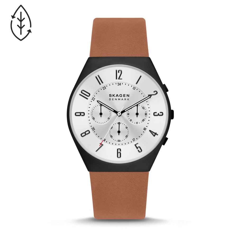 Skagen Grenen Chronograph Medium Brown Leather Men's Watch | SKW6823 | TIME Watches