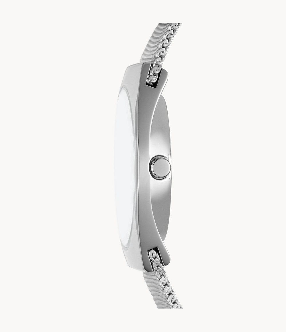 Skagen Grenen Lille Three - Hand Date Silver Stainless Steel Mesh Women's Watch - SKW3038 | TIME Watches