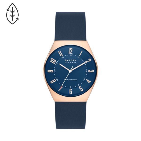 Skagen Grenen Solar - Powered Ocean Blue Leather Men's Watch | SKW6834 | TIME Watches