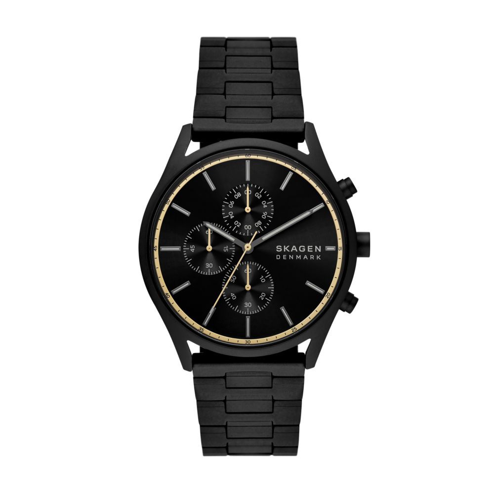 Skagen Holst Chronograph, Black Stainless Steel Men's Watch | SKW6910 | Time Watch Specialists